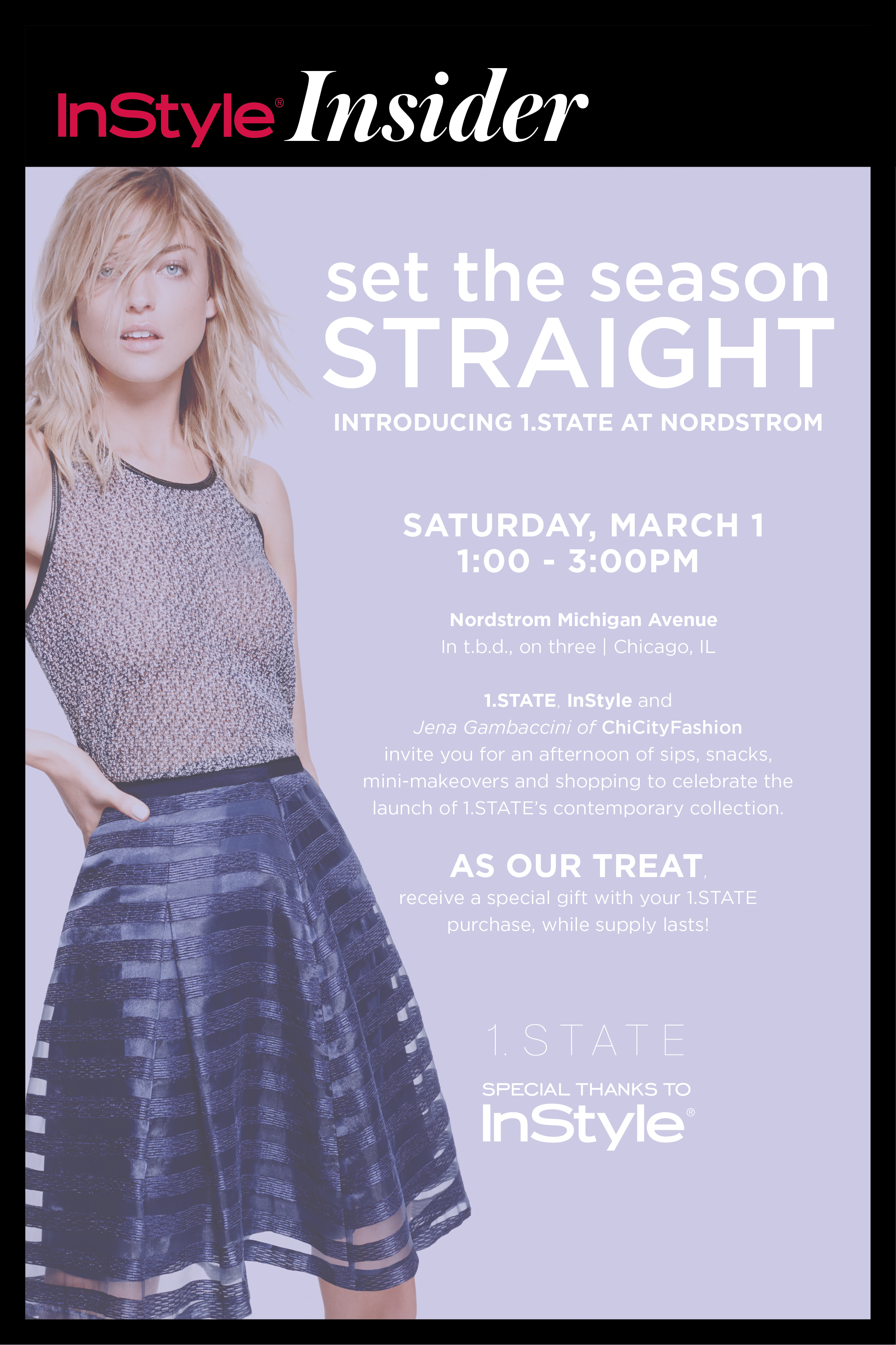 InStyle Insider Event  …. The Launch Of 1.State At Nordstrom