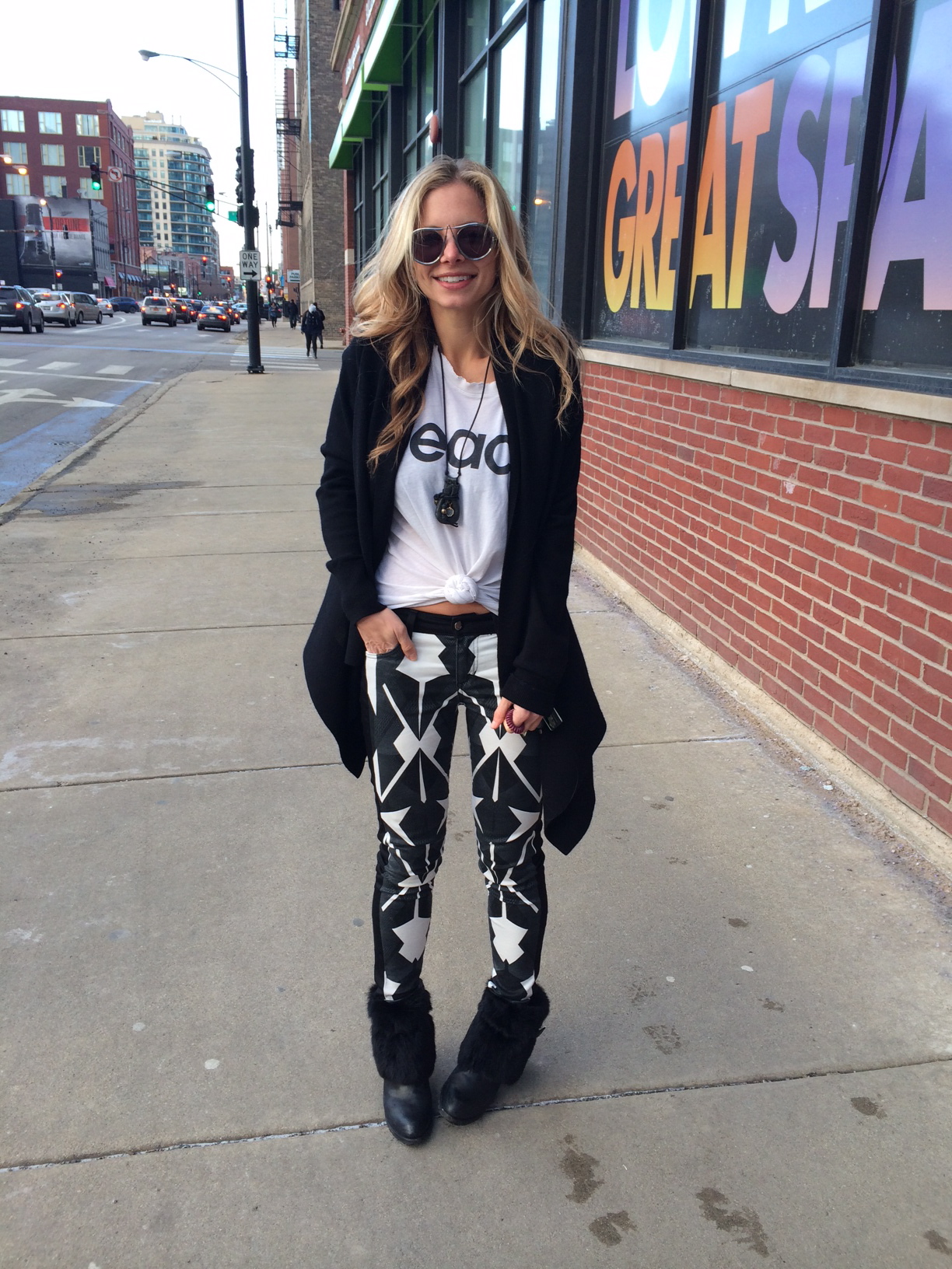 Black, White and Printed Jeans