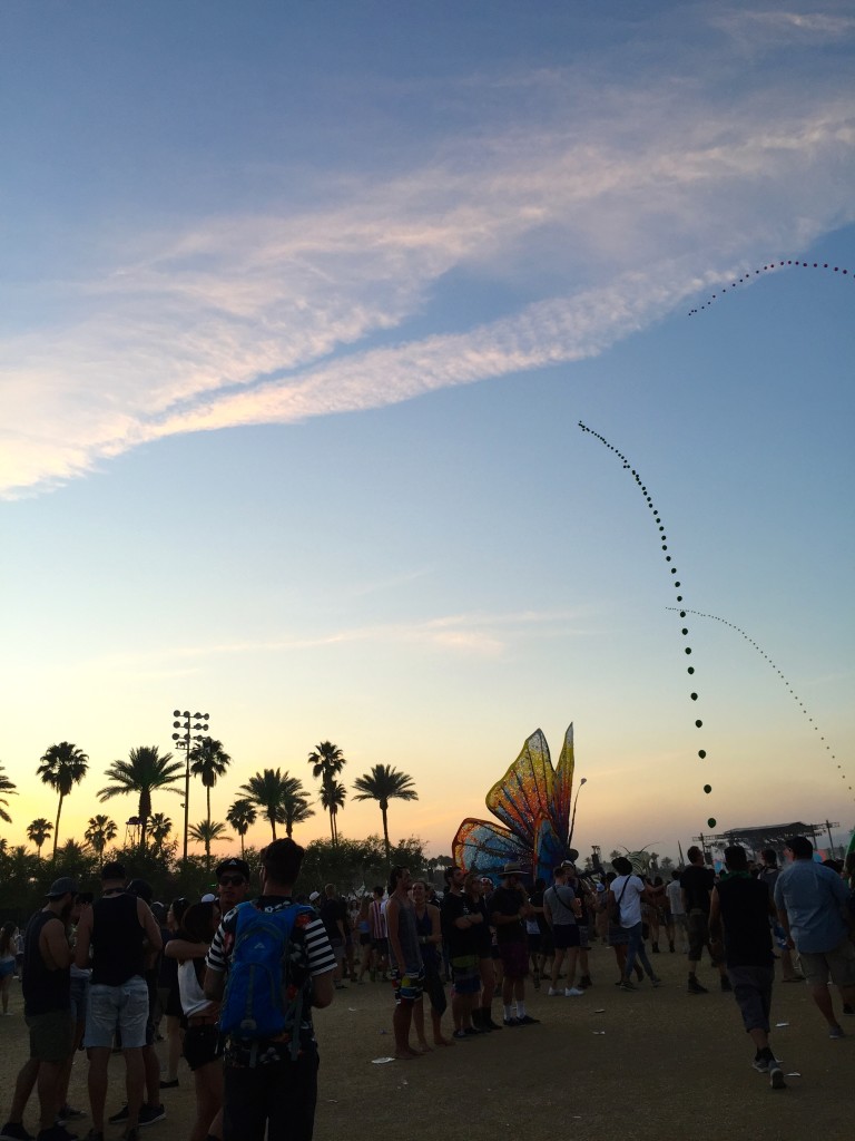 coachella butterfly and balloons