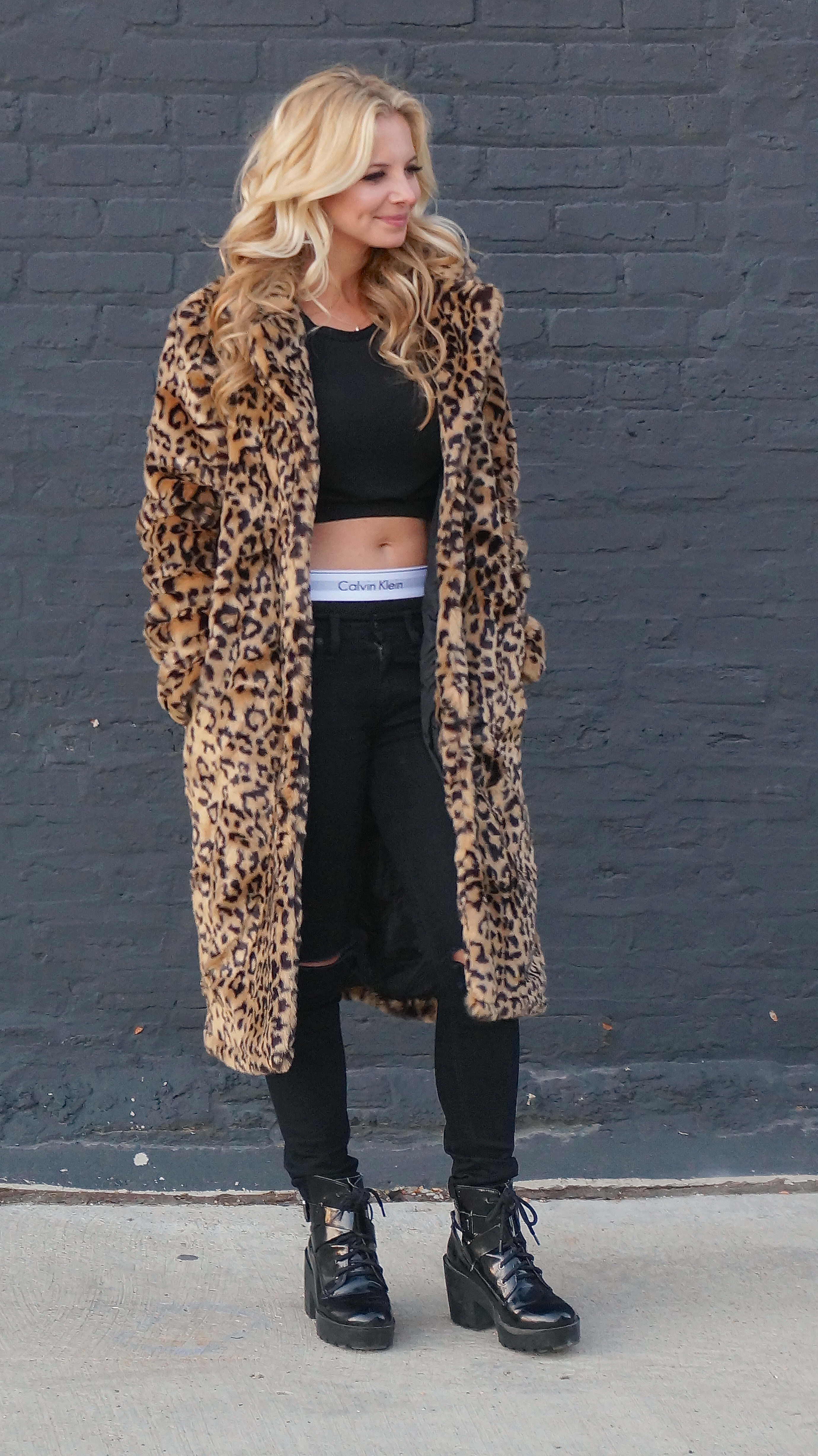 calvin klein leopard jacket