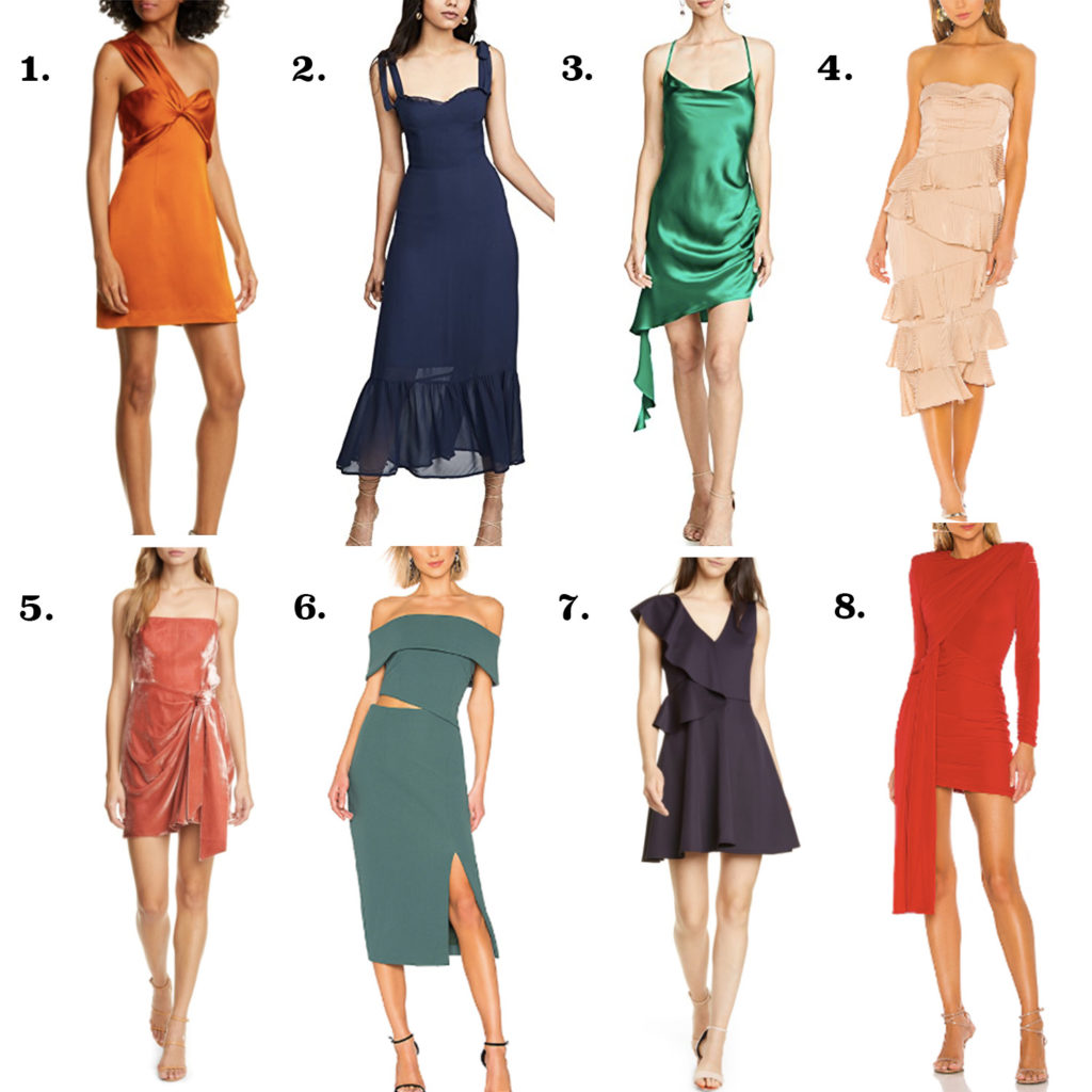 Solid Cocktail wedding guest dresses